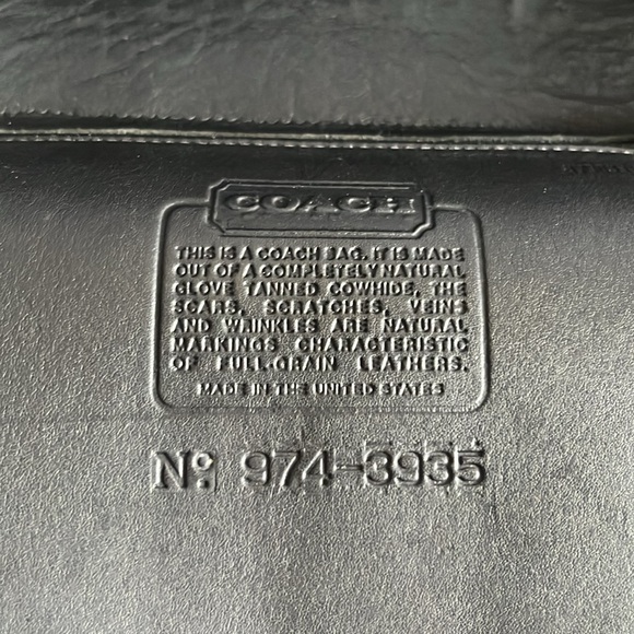 Vintage COACH leather briefcase stamped IRREGULAR w/COA - Picture 11 of 16